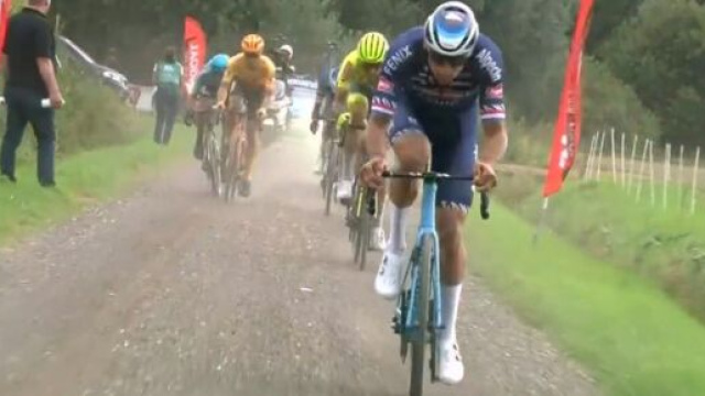 Mathieu Van der Poel in azione alla Antwerp Port Epic.