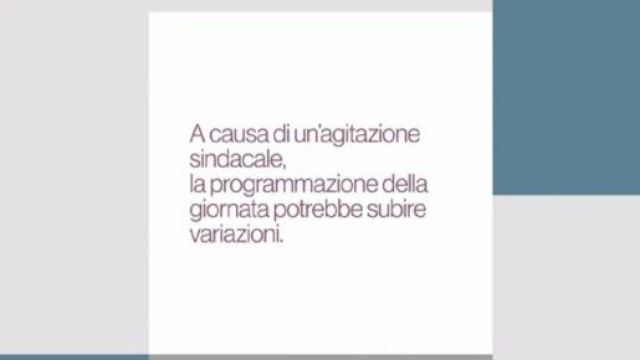 Rai, scatta lo sciopero: non trasmessi Unomattina e Agor&agrave;, a rischio altri programmi.