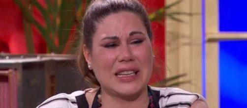 Instant&aacute;nea de la cantante Tamara abrumada en directo de "Masterchef Celebrity" (RTVE)