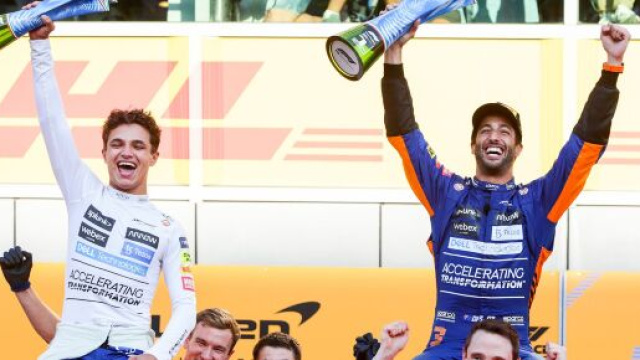 Il podio del Gran Premio di Monza.