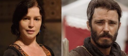 Muriel e Jud&aacute; em 'G&ecirc;nesis' (Fotomontagem/Reprodu&ccedil;&atilde;o/Record TV)