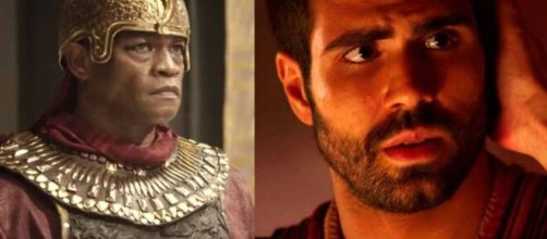 Potifar e Jos&eacute; em 'G&ecirc;nesis' (Fotomontagem/Reprodu&ccedil;&atilde;o/Record TV)