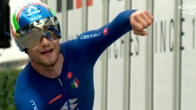 Filippo Ganna &egrave; Campione del Mondo a cronometro.