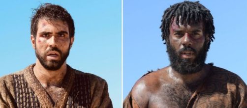 Jos&eacute; e Abumani em 'G&ecirc;nesis' (Fotomontagem/Record TV)