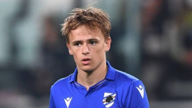 In foto Mikkel Damsgaard, centrocampista della Sampdoria.