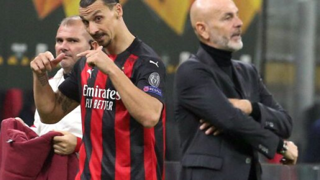 Zlatan Ibrahimovic e Stefano Pioli.