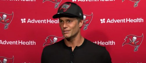 Brady threw 5 touchdown passes vs Falcons (Image source: Tampa Bay Buccaneers/YouTube)