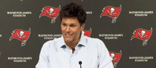 Brady threw five touchdown passes vs Falcons (Image source: Tampa Bay Buccaneers/YouTube)