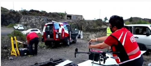 Canary island La Palma on volcano alert (Image source: TVE)