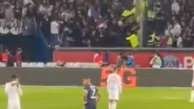 Une bagarre a &eacute;clat&eacute; en tribunes entre supporters parisiens et lyonnais (capture YouTube)