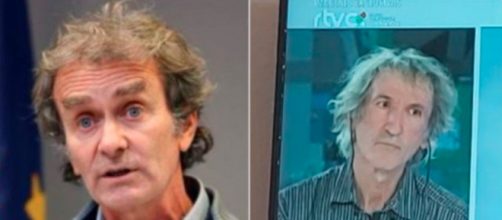 'El Fernando Sim&oacute;n de los volcanes' dice un tweet sobre el vulcan&oacute;logo (Twitter @RTVCes y @sanidadgob)