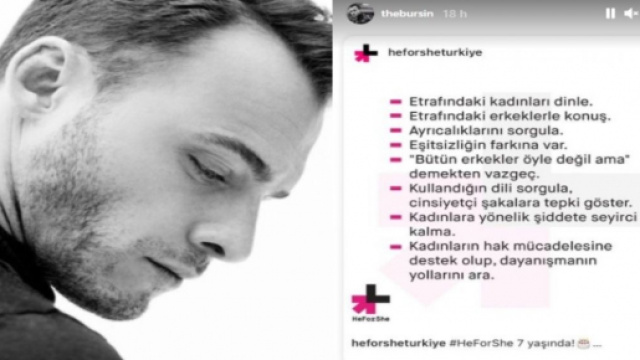 Kerem Bursin di Love is in the air sostiene la campagna HeForShe.