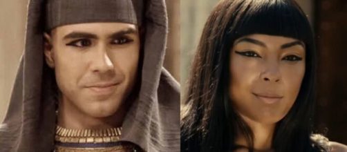 Jos&eacute; e Nefer&iacute;ades em 'G&ecirc;nesis' (Fotomontagem/Reprodu&ccedil;&atilde;o/Record TV)