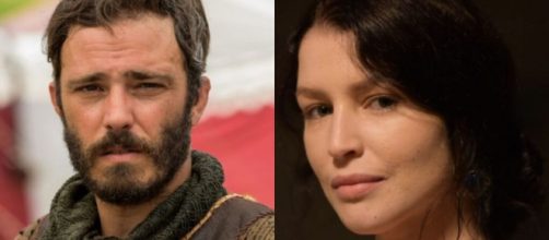 Jud&aacute; e Muriel em 'G&ecirc;nesis' (Fotomontagem/Reprodu&ccedil;&atilde;o/Record TV)