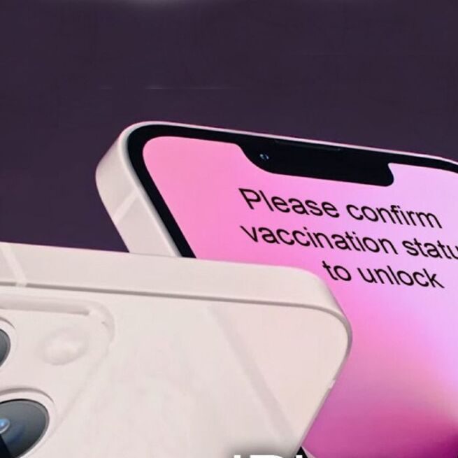 Apple non ha annunciato che permetter&agrave; di sbloccare l'iPhone 13 solo alle persone vaccinate (Apple/The Babylon Bee)