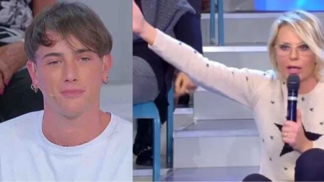 In foto Maria De Filippi e Joele.