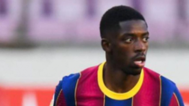 Demb&eacute;l&eacute;, giocatore del Barcellona.