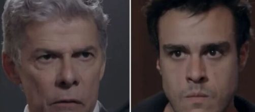 Cl&aacute;udio e Enrico em 'Imp&eacute;rio' (Fotomontagem/Reprodu&ccedil;&atilde;o/TV Globo)