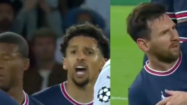 Marquinhos replace Messi contre Manchester City. (cr&eacute;dit Twitter)