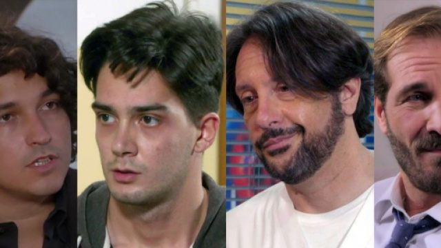 Un posto al sole: Mattia (Andrea Pacelli), Massimo Scotto (Raul Macciocchi), Mauro Buonocore (Giampiero Mancini), Alberto (Maurizio Aiello)