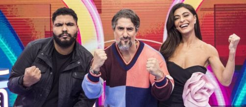 Marcos Mion estreia programa com Juliana Paes e Paulo Vieira (Reprodu&ccedil;&atilde;o/TV Globo)