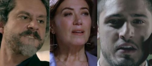 Z&eacute;, Marta e Lucas em 'Imp&eacute;rio' (Fotomontagem/Reprodu&ccedil;&atilde;o/TV Globo)