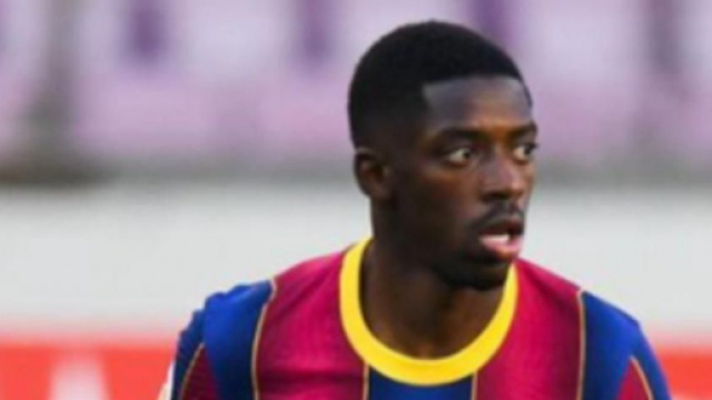Demb&eacute;l&eacute;, giocatore del Barcellona.