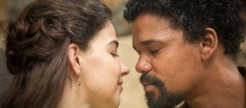 Pilar e Samuel em 'Nos Tempos do Imperador' (Reprodu&ccedil;&atilde;o/TV Globo)