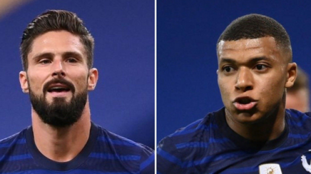 Mbapp&eacute; et Olivier Giroud en &eacute;quipe de France - Source : montage, Twitter