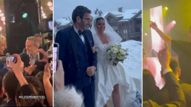 Mariage de Carla et Kevin Guedj &agrave; Courchevel : c&eacute;r&eacute;monie &eacute;mouvante, d&icirc;ner incroyable et soir&eacute;e endiabl&eacute;e (Enrico Macias, Amir, Elie Semoun)