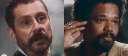 Tonico e Samuel em 'Nos Tempos do Imperador' (Fotomontagem/Reprodu&ccedil;&atilde;o/TV Globo)