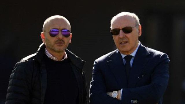 Inter: i dirigenti Marotta (a destra) e Ausilio (a sinistra).