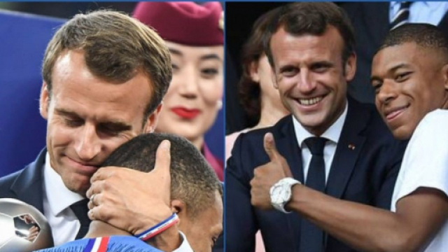 Kylian Mbapp&eacute; pr&eacute;sident, Emmanuel Macron croit en un grand avenir pour le g&eacute;nie fran&ccedil;ais - Source : Montage, Youtube