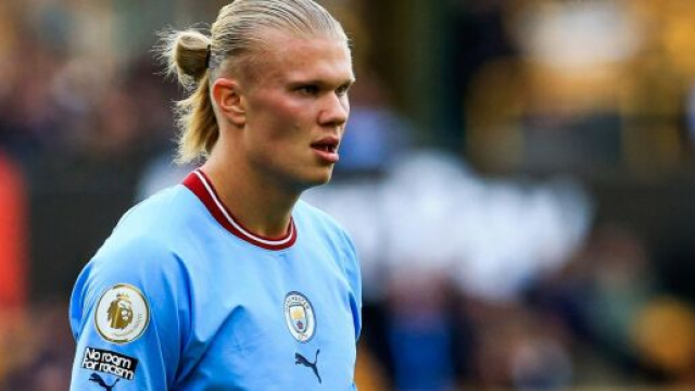 Haaland plus d&eacute;termin&eacute; que jamais avant le derby de Manchester. (cr&eacute;dit Twitter)