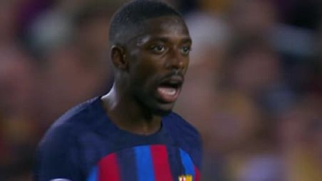 Ousmane Demb&eacute;l&eacute; surpris en flagrant d&eacute;lit, il insulter Barella lors de sa sortie (capture YouTube)