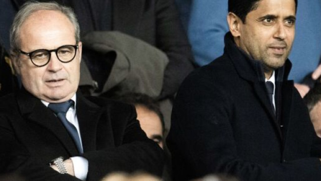 Luis Campos et le pr&eacute;sident du PSG, Nasser Al-Khela&iuml;fi, visent du lourd au mercato. (cr&eacute;dit Twitter)