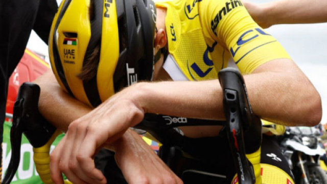 Ciclismo, Tadej Pogacar al Tour de France.