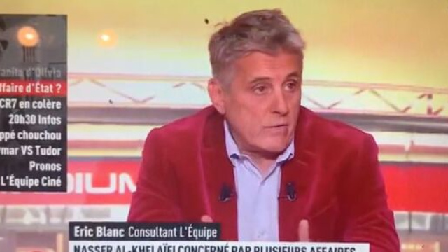 Eric Blanc fait pol&eacute;mique sur les r&eacute;seaux sociaux apr&egrave;s ses propos tr&egrave;s limites sur le pr&eacute;sident du PSG. (cr&eacute;dit capture EdS)