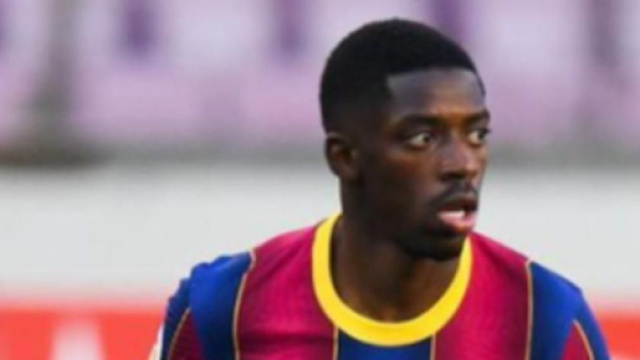 Demb&eacute;l&eacute;, giocatore del Barcellona.