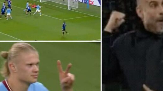 Guardiola choqu&eacute; par le doubl&eacute; d'Haaland face &agrave; Copenhague. (cr&eacute;dit Give me Sport)