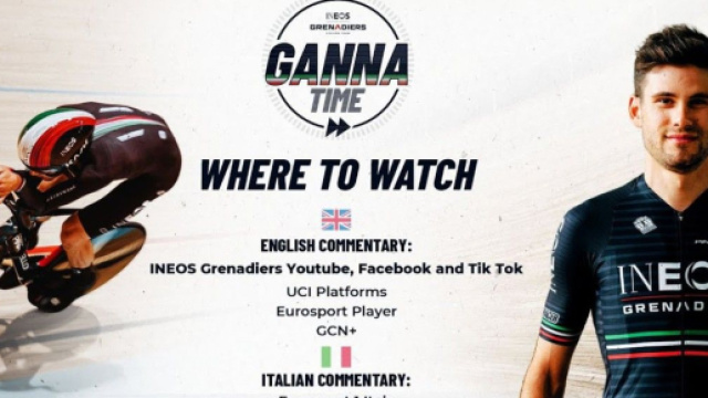 Filippo Ganna tenta il record dell'ora sabato 8 ottobre a Grenchen.