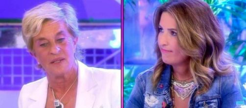 La de Ourense fue pillada despotricando contra Laura Fa durante una pausa publicitaria de 'S&aacute;lvame' (Captura de pantalla de Telecinco)