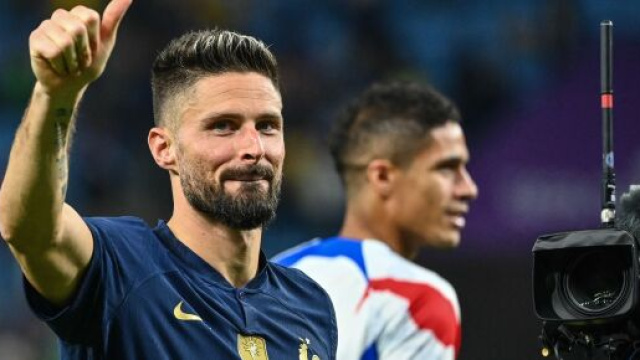 Giroud auteur d'un doubl&eacute; face &agrave; l'Australie. (cr&eacute;dit Twitter)