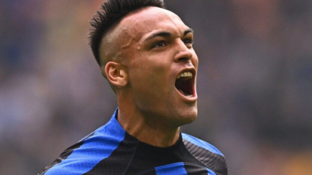 In foto Lautaro, attaccante dell'Inter.