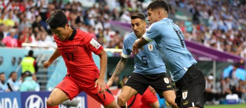 Uruguai e Coreia do Sul n&atilde;o acharam o caminho do gol (Reprodu&ccedil;&atilde;o/Twitter/@FIFAWorldCup)