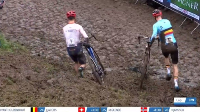 Lars Van der Haar e Michale Vanthourenhout agli Europei di ciclocross