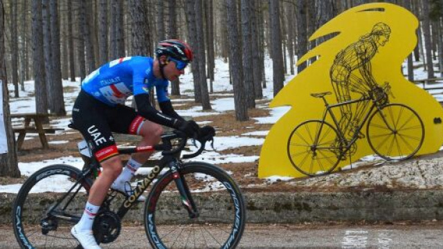 Tadej Pogačar, trionfatore della scorsa Tirreno - Adriatico.