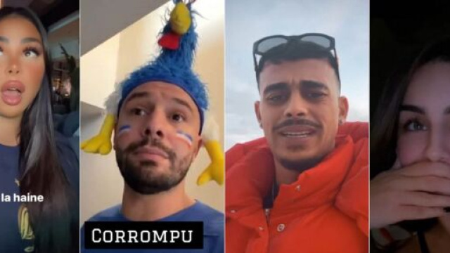 Maeva Ghennam, Sarah Fraisou, Kamila, Kevin Guedj, les candidats de t&eacute;l&eacute;-r&eacute;alit&eacute; r&eacute;agissent &agrave; la d&eacute;faite de la France face &agrave; l'Argentine.