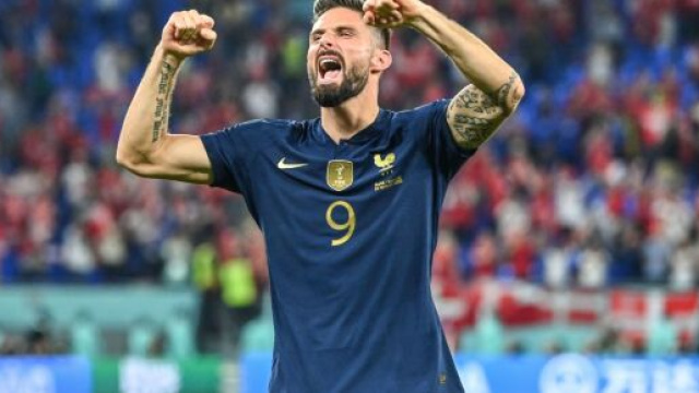 Giroud dans l'histoire de l'&eacute;quipe de France apr&egrave;s son but contre la Pologne. (cr&eacute;dit Twitter)