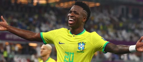 Vin&iacute;cius J&uacute;nior abriu o caminho para a goleada (Reprodu&ccedil;&atilde;o/Twitter/@FIFAWorldCup).